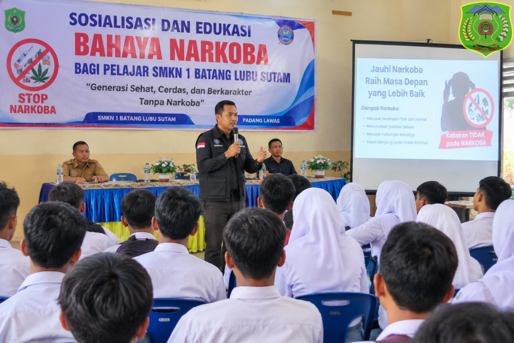 Pelajar SMKN 1 Batang Lubu Sutam Dapat Edukasi Bahaya Narkoba, Pendidikan Karakter Diperkuat