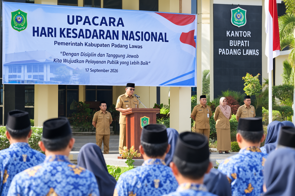Hari Kesadaran Nasional di Padang Lawas Soroti Disiplin ASN, Tata Kelola Layanan Pendidikan Jadi Perhatian