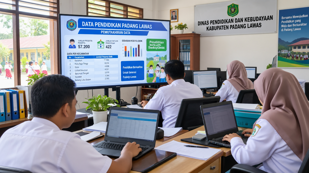 Data Pendidikan Padang Lawas Terus Diperbarui, 57.200 Peserta Didik Tercatat