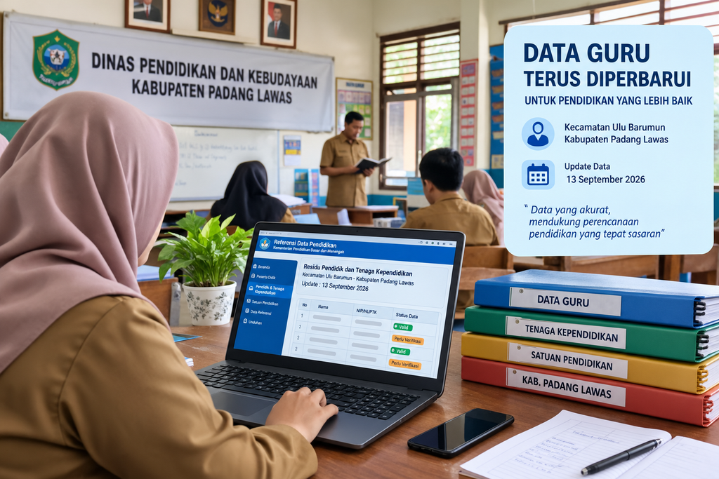 Data Guru Padang Lawas Terus Diperbarui, Ulu Barumun Jadi Bagian Pemutakhiran Data Pendidikan